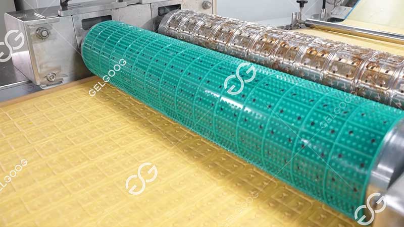 línea de producción de galletas para animales
